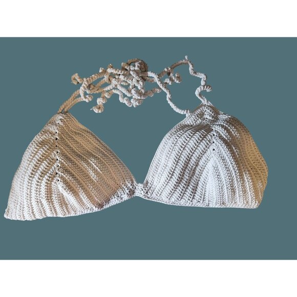 Skims Crochet Swim Triangle Bikini Top Womens Size 4X - Picture 6 of 9